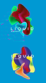 Liquid garden elements vector