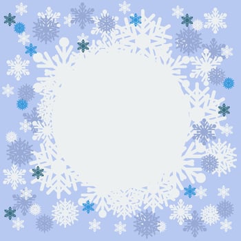 Editable Winter Snowflakes Vector Illustration for Text Background of Winter Seasonal Themed Purposes