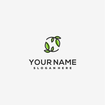 Nature logo leaf simple logo design, icon leaf vector
