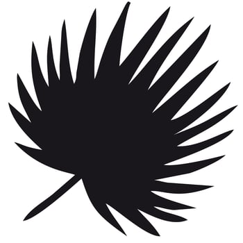 LEAF PATTERN IN BLACK WITH WHITE BACKGROUND. vector