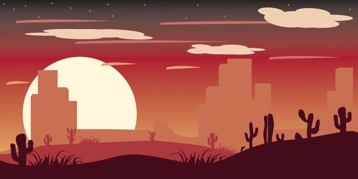 flat design landscape images with high resolution. vector