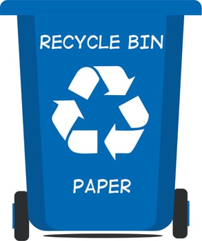 recycle waste bins vector illustration Blue Color