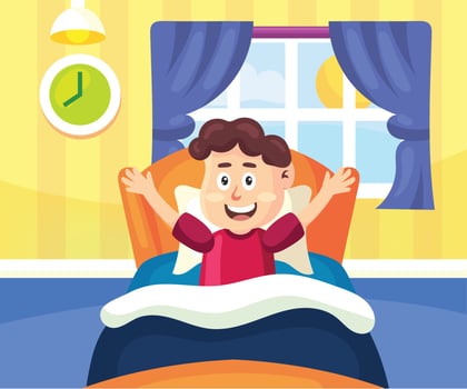 Kid Activity Morning Routine vector