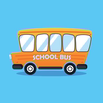 school bus vector american yellow school bus . side view. cartoon funny.back to school