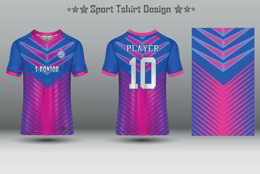 Soccer jersey mockup football jersey design sublimation sport t shirt design collection for racing, cycling, gaming, motocross vector