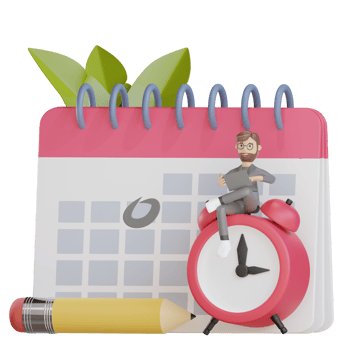 3d businessman character time management png