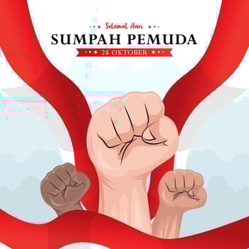 sumpah pemuda banner design vector