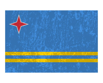 Aruba grugne flag, official colors and proportion. Vector illustration.
