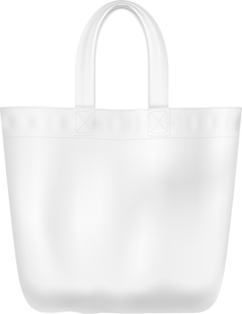 Textile  white tote  bag png