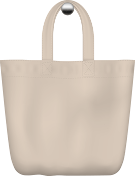 Textile biege tote bag png