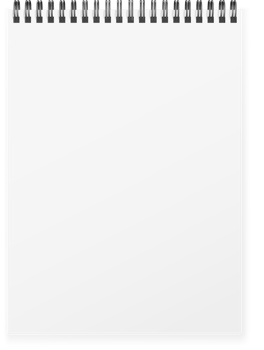 Horizontal closed  spiral notepad png