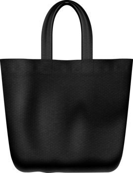Textile   black tote bag png