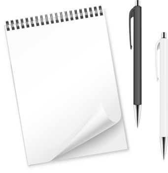 notebook and pens png