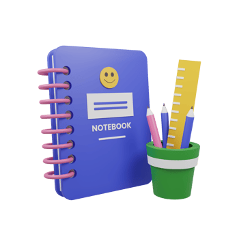 Notebook 3D Icon Illustration png