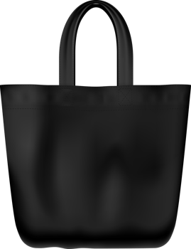 Textile   black tote bag png