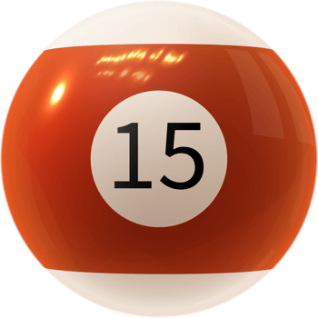 brown billiard ball fifteen png