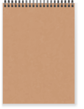 horizontal  closed  spiral notepad png