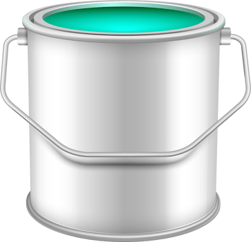 opened  can with  turquoise wall paint png