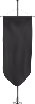 Black vertically hanging banner png