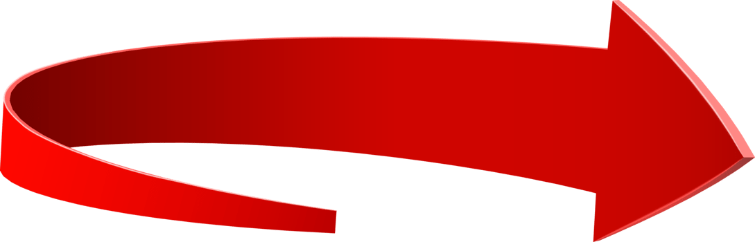 3D realistic red  twisted  arrow png