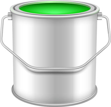 opened  can with green wall paint png