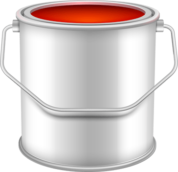 Opened  can with  red wall paint png