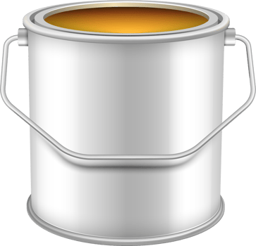 opened  can with  orange wall paint png