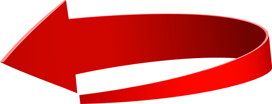 3D realistic red  twisted  arrow png