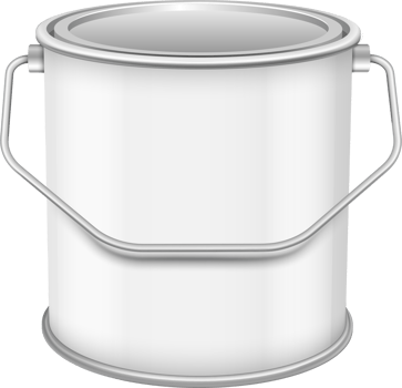 Closed  white can with wall paint png