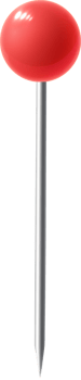 Realistic red pushpin png