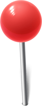 Realistic red pushpin png