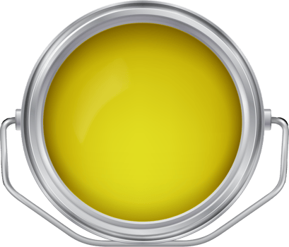 Open  can with  yellow paint png