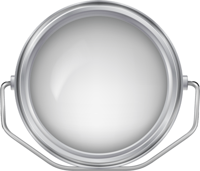 Open  can with white  paint png