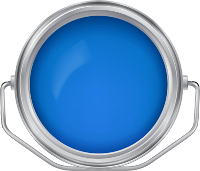 Open  can with blue  paint png