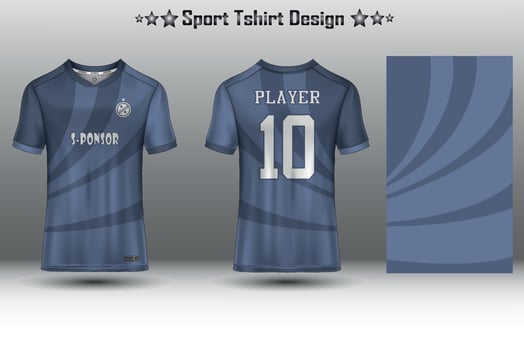 Football jersey mockup, soccer jersey mockup, cycling jersey mockup and sport jersey mockup with abstract geometric pattern Free Vector