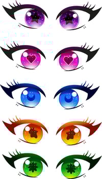premium vector l drawing cute cute anime eyes. royalty free