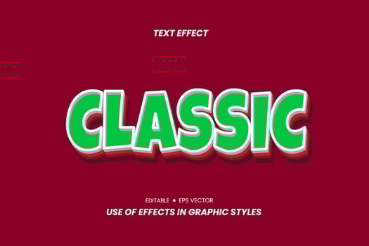 Effect Text Stickers with 3D Letters. vector