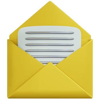 3D Rendering of Opened Message Icon png