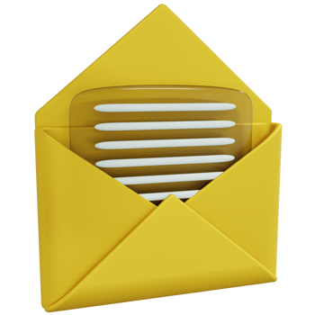 3D Rendering of Opened Message Icon png