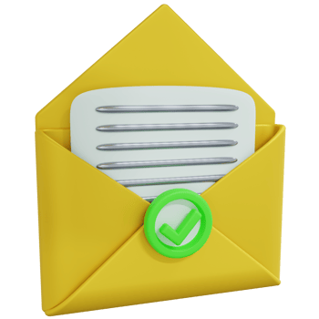 3D Rendering of Opened Message Icon png