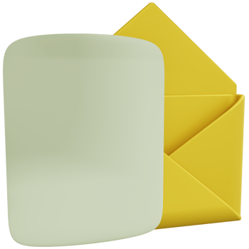 3D Rendering of Opened Message Icon png