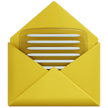 3D Rendering of Opened Message Icon png