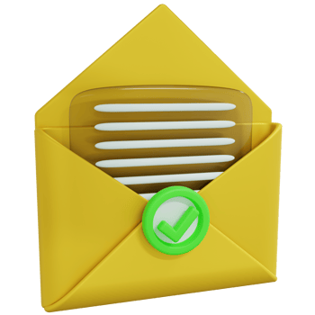 3D Rendering of Opened Message Icon png