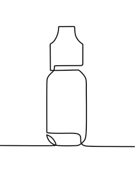 Continuous line drawing of cigarette vector