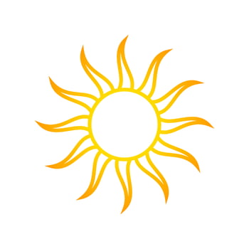 the sun shines bright design vector illustration isolated on white background.