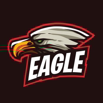 Eagle head e-sport logo vector