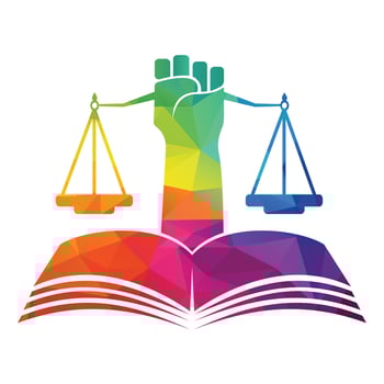 Education Law Balance And Attorney Monogram Logo Design. Law Firm open book Logo Design. vector