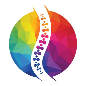 Chiropractic Logo Design Vector illustration. Spine care logo.
