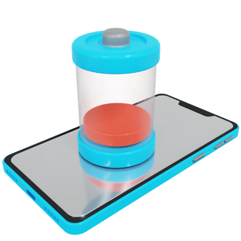 A blue battery on top of a phone png