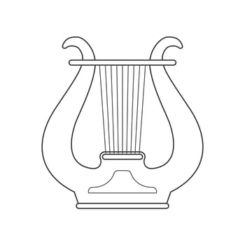 Lure flat black and white icon. Isolated Vector String ill.